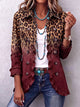 Immacolata | Blazer Leopardo Bordeaux con Volant