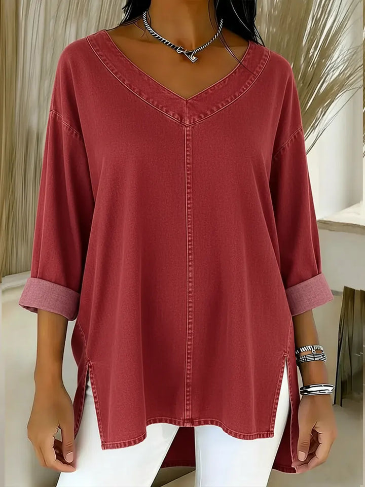 Lucy | Elegante Top in Denim