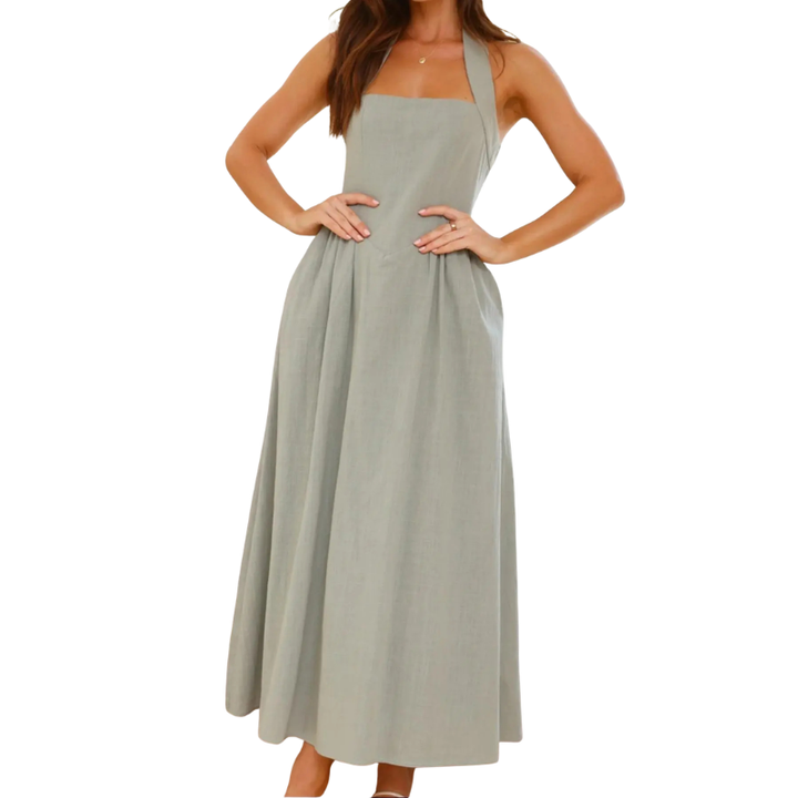 KATE™ – Elegant Sleeveless High-Waist Dress