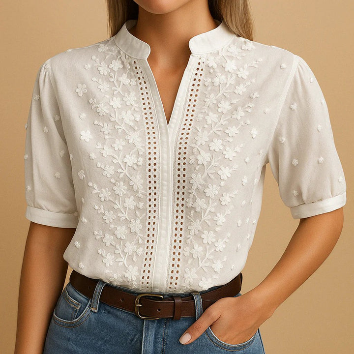 Christine | Camicia classica con scollo a V