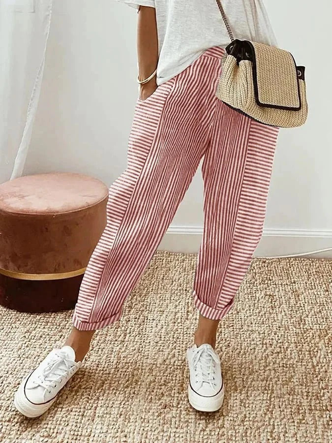 Sylvia | Striped Trousers