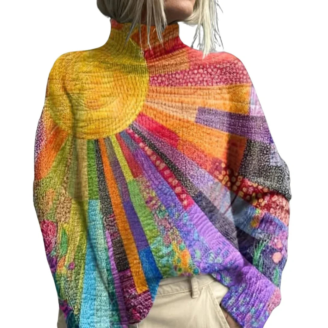 Fana | Maglione dolcevita vivace e colorato