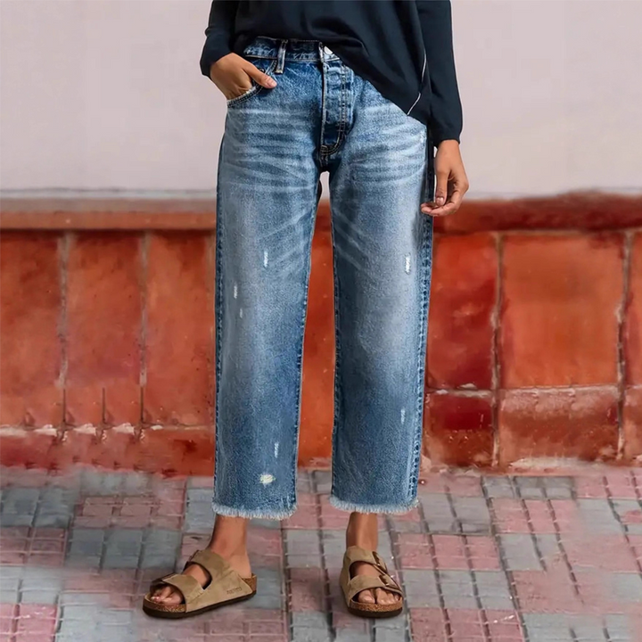 Pauline | Jeans dritti corti stile retrò