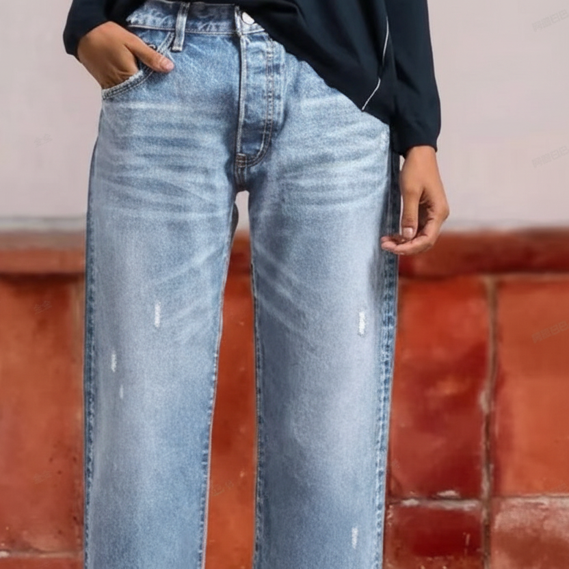 Pauline | Jeans dritti corti stile retrò