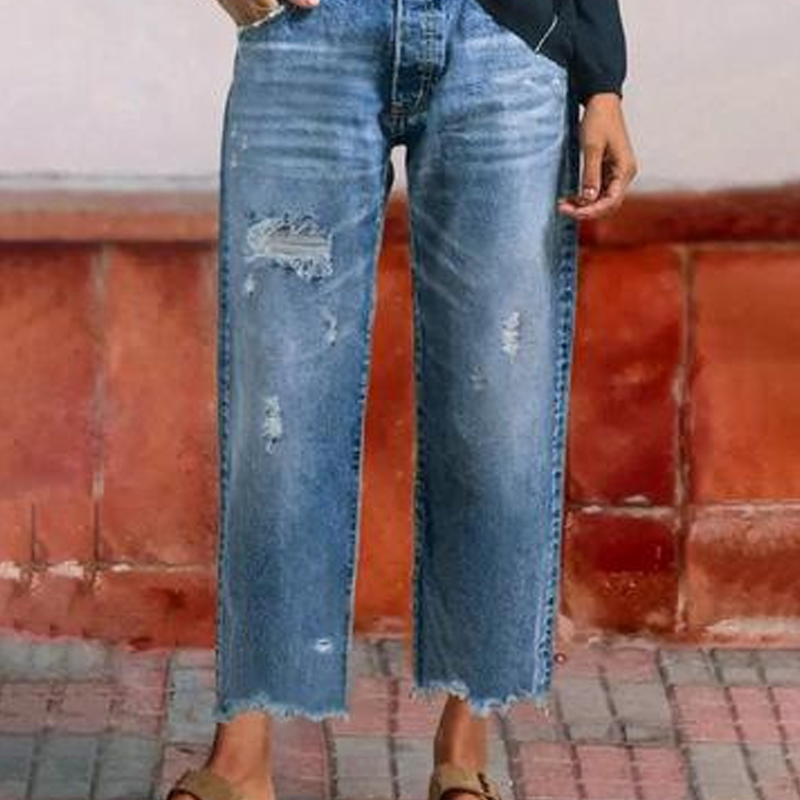 Pauline | Jeans dritti corti stile retrò